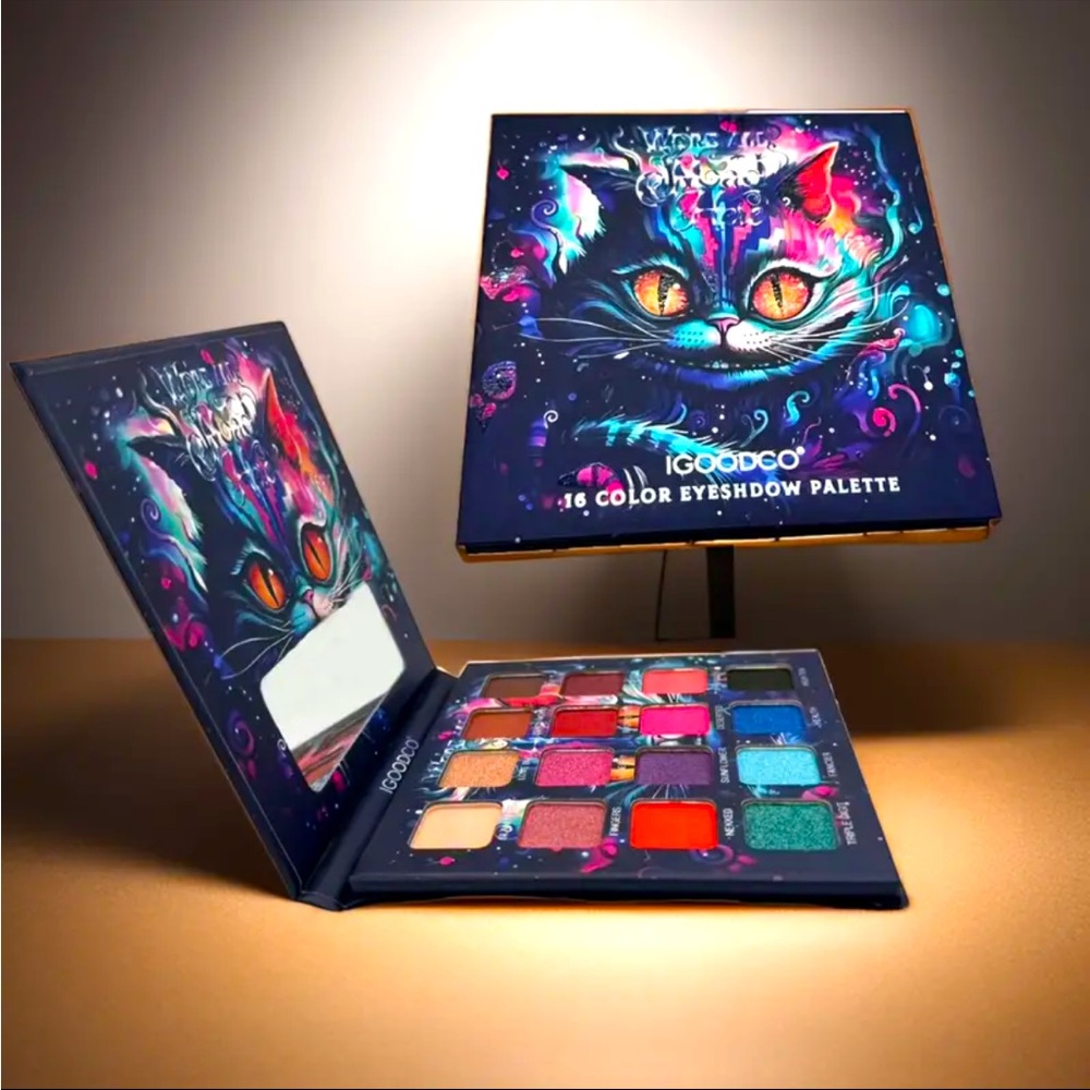 🆕 16-Color Eyeshadow Palette - Cat King Edition, Matte & Shimmer Finishes